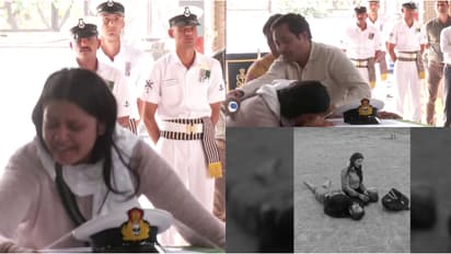 വിനയുടെ മൃതദേഹത്തിനരികെ ജയ് ഹിന്ദ് വിളിച്ച് സല്യൂട്ട് നല്കി ഹിമാന്ഷി; അതിവൈകാരിക രംഗങ്ങൾ, മൃതദേഹം കൊണ്ടുപോയി