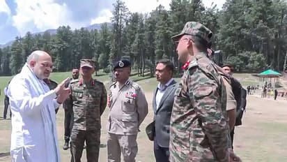 Union Home Minister Amit Shah arrives at Pahalgam