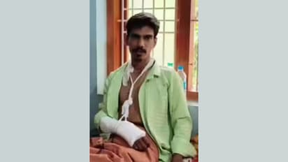 പാർക്ക് ചെയ്ത കാറിനടുത്തേക്ക് നടന്നു, വീണത് ആറടിയോളം താഴ്ചയുള്ള ഓടയിൽ, ടാക്സി ഡ്രൈവറുടെ കയ്യൊടിഞ്ഞു 