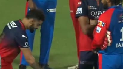 രാഹുലിന് മുന്നില് വട്ടം വരച്ച് 'കാന്താര' സെലിബ്രേഷനുമായി വിരാട് കോലിയുടെ മറുപടി