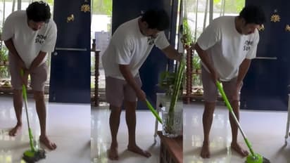 భార్యతో విభేదాలు, ఇంటిని క్లీన్ చేస్తున్న స్టార్ హీరోను గుర్తుపట్టారా?