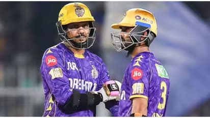 പവര് പ്ലേയിൽ മിന്നിച്ച് കൊൽക്കത്ത, നരെയ്നും രഹാനെയും ടോപ് ഗിയറിൽ; ലക്ഷ്യം കൂറ്റൻ സ്കോര്