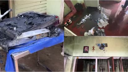 വൻ ശബ്ദത്തോടെ ടിവി പൊട്ടിത്തെറിച്ചു, വീട്ടിൽ തീ ആളിപടര്ന്നു; വിദ്യാര്ത്ഥിക്ക് പരിക്ക്