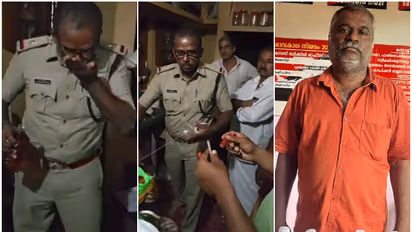 ആദ്യം മണത്തുനോക്കി, പിന്നെ കത്തിച്ച് നോക്കി ഉറപ്പാക്കി; വീടിന്റെ അടുക്കളയിൽ നിന്ന് പിടിച്ചത് 21 കുപ്പി മദ്യം