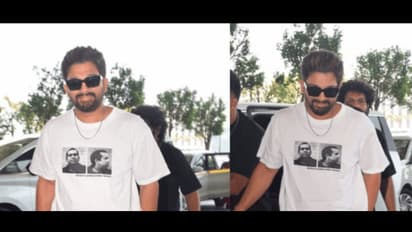 అల్లు అర్జున్ టీషర్ట్ పై బ్రహ్మానందం ఫోటో, కమెడియన్ డైలాగ్ తో సరికొత్త ట్రెండ్.. బన్నీనా మజాకా 