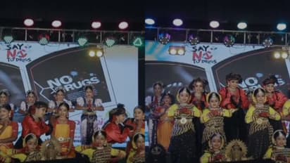 ഉത്സവവേദിയിൽ ലഹരിക്കെതിരെയുള്ള കവിതയുടെ ദൃശ്യാവിഷ്കാരം 