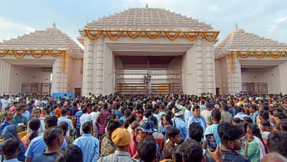 Devotees attend the inauguration of Digha Jagannath Temple on the occasion of Akshaya Tritiya