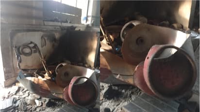 ഗ്യാസ് സ്റ്റൗ കത്തിക്കുന്നതിനിടെ പൊട്ടിത്തെറിച്ച് വീടിന്റെ ഒരുഭാഗം തകര്‍ന്നു