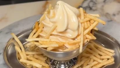 പൊട്ടറ്റോ ഫ്രൈസിനൊപ്പം ഐസ്ക്രീം; വെറൈറ്റി പരീക്ഷണമെന്ന് ഐസ്ക്രീം പ്രേമികൾ