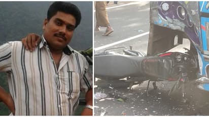 ബസ് ബൈക്കിലിടിച്ച് യുവാവിന് ദാരുണാന്ത്യം; റോഡ് ഉപരോധിച്ച് നാട്ടുകാര്