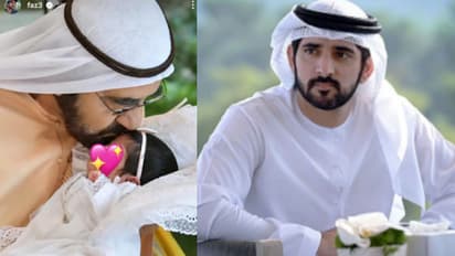 മുത്തച്ഛന്‍റെ സ്നേഹ ചുംബനം, കുഞ്ഞ് ഹിന്ദിനെ കയ്യിലെടുത്ത് ദുബൈ ഭരണാധികാരി; ഹൃദയം കവരും ചിത്രവുമായി ശൈഖ് ഹംദാൻ