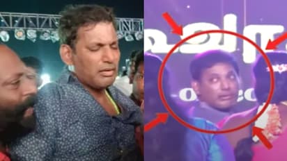 പൊതു പരിപാടിക്കിടെ വേദിയിൽ കുഴഞ്ഞ് വീണ് നടൻ വിശാൽ; ആശങ്കയിൽ ആരാധകർ