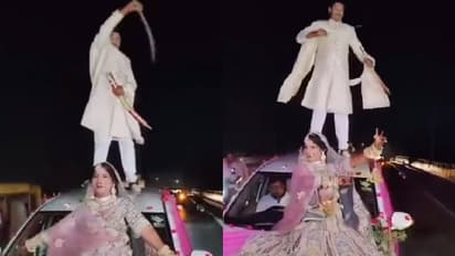 കണ്ടാലും കൊണ്ടാലും പഠിക്കില്ല; കയ്യിൽ വാൾ, കാറിന് മുകളിൽ നൃത്തം, വീഡിയോയ്ക്ക് വൻ വിമർശനം