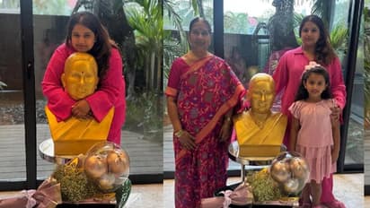 ఇంట్లోనే తల్లి విగ్రహం పెట్టుకున్న దిల్ రాజు కూతురు, ఘనంగా నివాళి