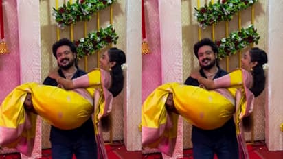 രേവതിയെ എടുത്തുപൊക്കി സച്ചി; സീരിയൽ ലൊക്കേഷനിലെ വീഡിയോയുമായി റബേക്ക; ഏറ്റെടുത്ത് ആരാധകർ