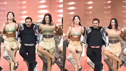 'സല്ലുവിന്റെ അവസ്ഥ': നര്ത്തകിമാരുടെ തോളത്ത് കൈയ്യിട്ട് ആ സ്റ്റെപ്പ്, സല്മാന് പെട്ടു- വീഡിയോ വൈറല് !