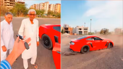 ಮೊಮ್ಮಗನ ನಾಚಿಸಿದ ಹರಿಯಾಣದ  ಸೂಪರ್ ತಾತ: ಫೋರ್ಡ್ ಮುಸ್ತಾಂಗ್‌ ಸ್ಪಿನ್ ಮಾಡಿ ವೈರಲ್!