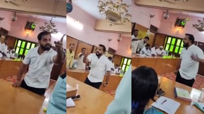 kanpur bilhaur nagar palika budget meeting hangama bjp parshad viral