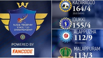 കെസിഎ - എൻ.എസ്.കെ ട്വൻ്റി 20; മലപ്പുറത്തിനും ഇടുക്കിയ്ക്കും വിജയം