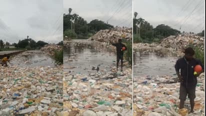 Bengaluru rain: Garbage overflows in Vrishabhavathi River, villagers demand urgent cleanup