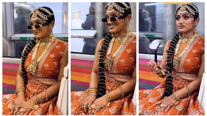 പാരീസ് മെട്രോയിലെ ലഹങ്കക്കാരി; ഇന്ത്യന്‍ പെണ്‍കുട്ടിയുടെ വീഡിയോ വൈറൽ