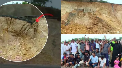 ഭയാനകമായ ദൃശ്യങ്ങൾ, കണ്ണൂർ കുപ്പത്ത് വീണ്ടും ദേശീയപാതയിൽ മണ്ണിടിച്ചിൽ,റോഡ് ഉപരോധിച്ച് നാട്ടുകാരുടെ പ്രതിഷേധം