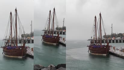 INSV Kaundinya Launched; ಐದನೇ ಶತಮಾನದ ತಂತ್ರಜ್ಞಾನ ಬಳಸಿ ನಿರ್ಮಾಣ!