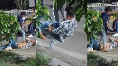 Indore Girl Beats BF इंदोरमध्ये गर्लफ्रेंडने बॉयफ्रेंडची पॅन्ट काढून चपलांनी मारले