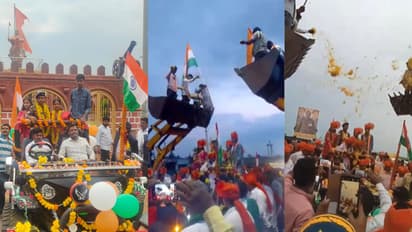 ತವರಿಗೆ ಬಂದ ವೀರ ಯೋಧನಿಗೆ  ಅದ್ದೂರಿ ಸ್ವಾಗತ; ಎಲ್ಲರ ಗಮನ ಸೆಳೆದ ಬಳವಾಡ ಗ್ರಾಮಸ್ಥರ ದೇಶಪ್ರೇಮ!