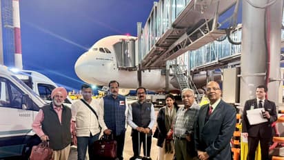 All-party delegation to five nations led by DMK MP MP Kanimozhi Karunanidhi arrive at Moscow Domodedovo International Airport
