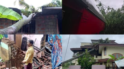 കലിതുള്ളി കാലവര്‍ഷം; തൃശൂരിൽ മിന്നൽ ചുഴലി, വിവിധ ജില്ലകളിൽ വ്യാപക നാശം, മരം വീണ് പത്തിലധികം വീടുകള്‍ തകര്‍ന്നു