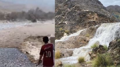 ഒമാനില്‍ ഇടിമിന്നലോട് കൂടിയ മഴ, കനത്ത ചൂടിന് ആശ്വാസം, നിറഞ്ഞൊഴുകി വാദികൾ