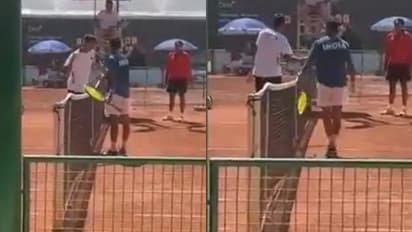 ഇന്ത്യയോട് തോറ്റതിന്റെ അരിശം തീരാതെ പാക് ടെന്നീസ് താരം, കൈ കൊടുക്കാനെത്തിയെ ഇന്ത്യൻ താരത്തെ അപമാനിച്ചു-വീഡിയോ