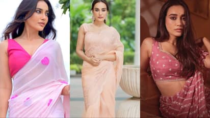 surbhi jyoti saree looks