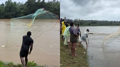 കന്നിമഴയില് ബീച്ചനഹള്ളിയില് നിന്നെത്തുന്ന മീനുകളെ കാത്തിരിക്കുന്ന വയനാട്ടുകാര്, കൂടെ കാഴ്ചക്കാരും