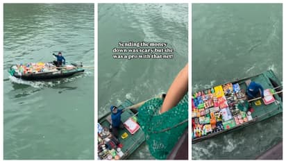 'ഇതെന്ത് ഒഴുകി നടക്കുന്ന വൈന് ഷോപ്പോ'; വിയറ്റ്നാമീസ് യുവതിയുടെ ഒഴുകി നടക്കുന്ന കടയുടെ വീഡിയോ വൈറൽ