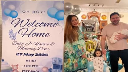 तेजस्वी यादव ने बेटे का किया ग्रैंड वेलकम