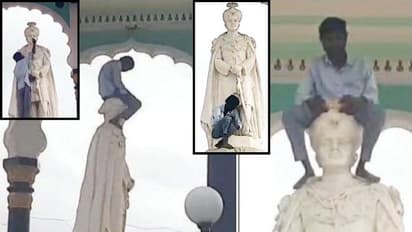 Mysuru: Miscreant desecrates Nalwadi Krishnaraja Wadiyar statue at KR Circle; police launch search