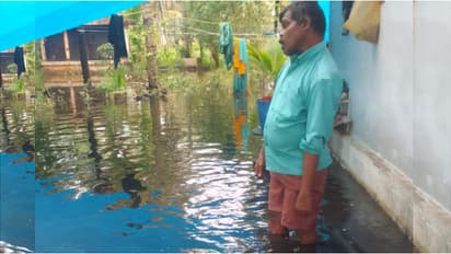 ദേശീയപാത നിർമാണത്തിനായി തോടുകൾ മണ്ണിട്ട് നികത്തി, കനത്ത മഴയിൽ തൃശൂർ നടുവിൽക്കരയിലെ വീടുകൾ തോടായി