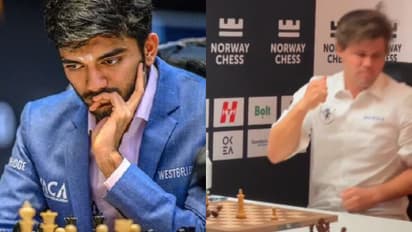 നോർവേ ചെസ്സ് 2025; കാൾസനെ വീഴ്ത്തി ഇന്ത്യയുടെ ഗുകേഷ്, മേശയിലടിച്ച് ക്ഷോഭിച്ച് കാൾസൻ