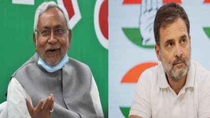 nitish kumar and rahul gandhi