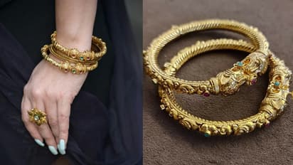 Gold kada designs in 15 gram