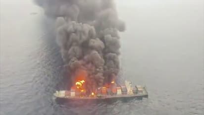 Kerala cargo ship fire: Explosions continue as coast guard races to contain blaze, containers fall overboard