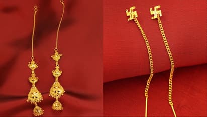 Sui Dhaga Gold Earrings