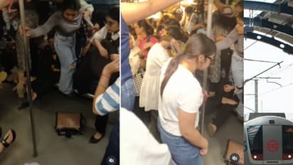 दिल्ली मेट्रो में अचानक चीखते-चिल्लाते सीट पर चढ़ गई महिलाएं महिलाएं, वीडियो वायरल