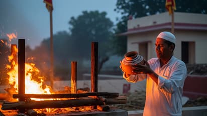 auraiya muslim man cremates hindu wife after burial refusal by community