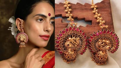 Latest gold kanchain earrings under 15 grams for wedding