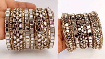 Trendy mirror work bangle designs for festive wear