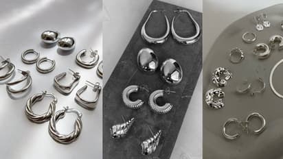 Stylish silver earrings within 2000 rupees