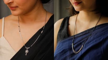 Elegant silver mangalsutra chain designs for women